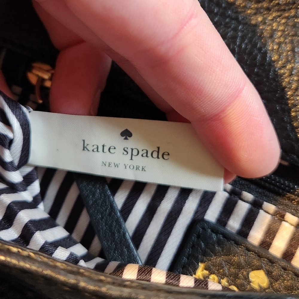 Kate Spade Black Pebbled Leather Chain-Accent Crossbody Bag - Picture 7 of 9